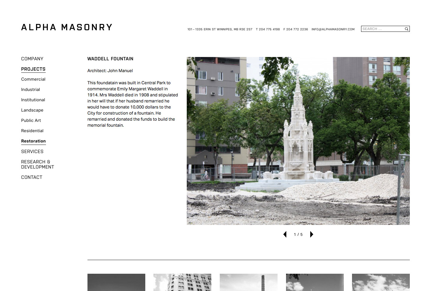 Alpha Masonry project page