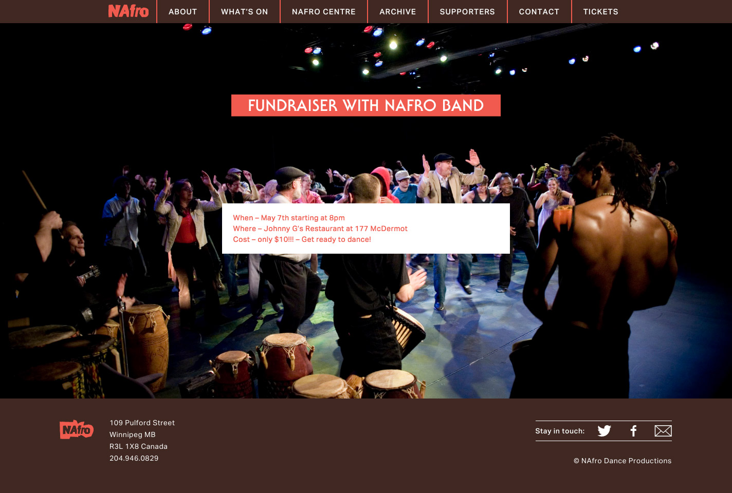 NAfro Dance home page